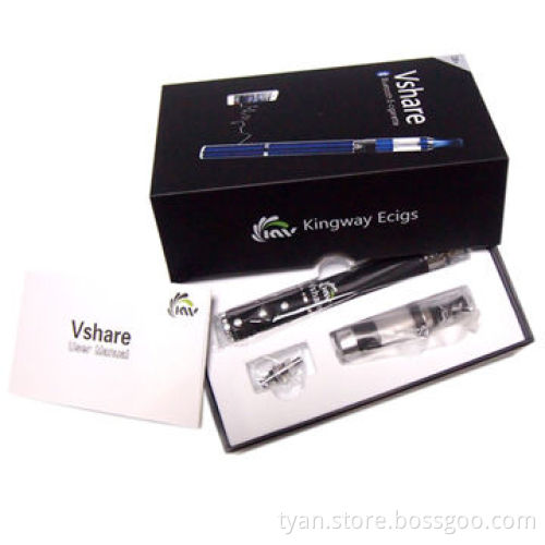 Black 350mAh Bluetooth Electronic Cigarettes with 1.6mL Atomizer, 3.2-4.2V